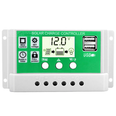MPPT Solar Charge Controller Battery Charging Panel Dual USB Controlador De Carga 12V 24V Auto Regulator