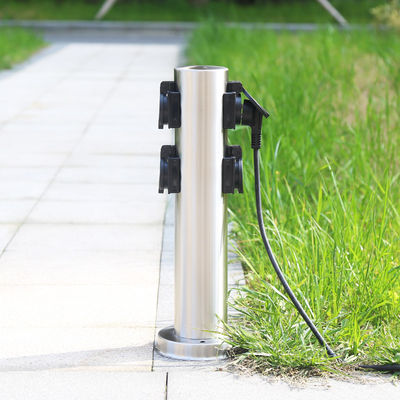 Outdoor Garden Stainless Steel In-ground Lawn Electrical Power Sockets Outlet 10A AC250V