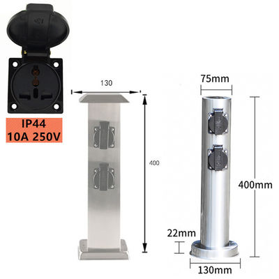 Outdoor Garden Stainless Steel In-ground Lawn Electrical Power Sockets Outlet 10A AC250V