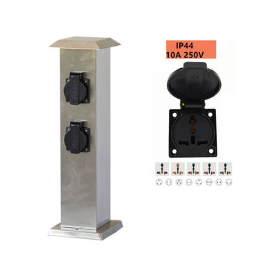 Outdoor Garden Stainless Steel In-ground Lawn Electrical Power Sockets Outlet 10A AC250V