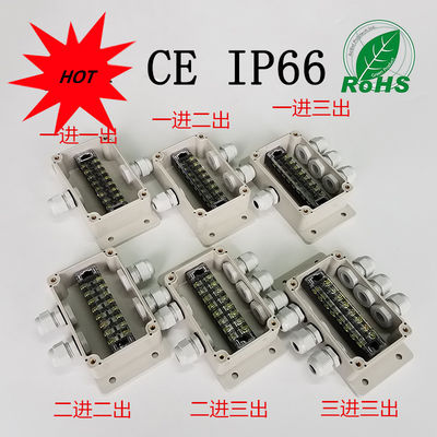 IP65 Waterproof Cable Distribution Junction Box 100*68*50mm With Terminal Blocks Wall Mounting