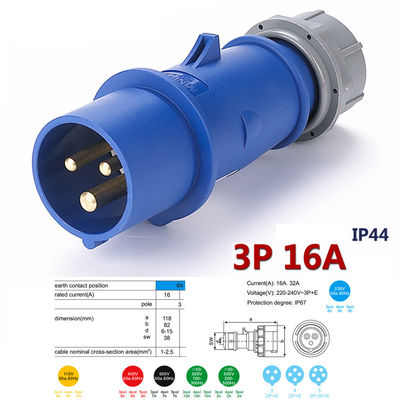 IP67 Waterproof Outdoor Electrical Socket Plastic Electric Box AC 220v -250v 16A