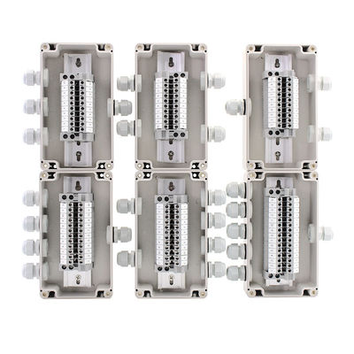 CCTV Camera Monitor Cable Distribution Junction Box 158*90*60mm Waterproof with Din Rail Terminal Blocks