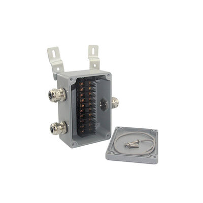 3 Ways IP65 Waterproof Aluminum Distribution Junction Box with Terminal Blocks 125*80*55mm