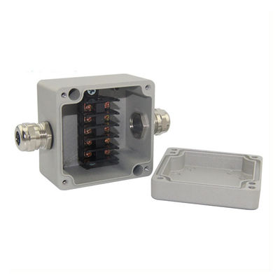 3 Ways IP65 Waterproof Aluminum Distribution Junction Box with Terminal Blocks 125*80*55mm