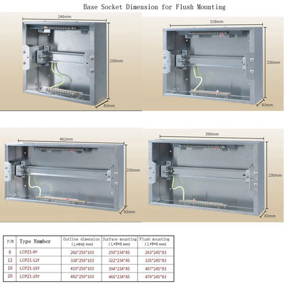 Stainless Steel Household Wall Electrical Enclosure Switch Circuit breaker Box 8 12 16 20 Way