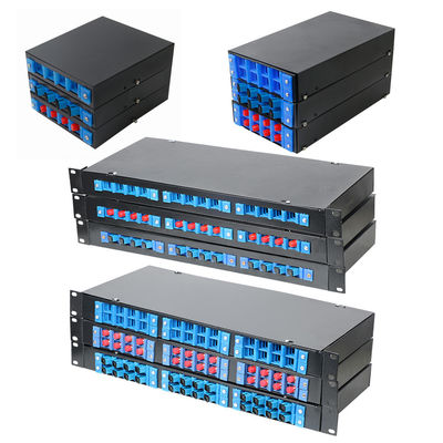 4 8 12 24 Port 19" Optic Fiber FC SC LC ST Connector Junction Box Wall or Rack Mount