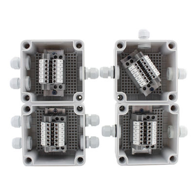 Pastic Electrical Enclosure Cable Junction Box 100*100*75mm with Connectors Waterproof