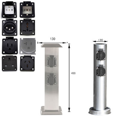 Outdoor Garden Stainless Steel In-ground Lawn Electrical Power Sockets Outlet 10A AC250V