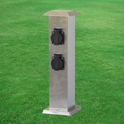Outdoor Garden Stainless Steel In-ground Lawn Electrical Power Sockets Outlet 10A AC250V