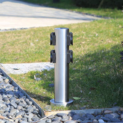 Outdoor Garden Stainless Steel In-ground Lawn Electrical Power Sockets Outlet 10A AC250V