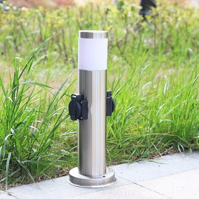 Stainless Steel Outdoor Garden Electrical Power Sockets Outlet LED Post Light Yard Stake