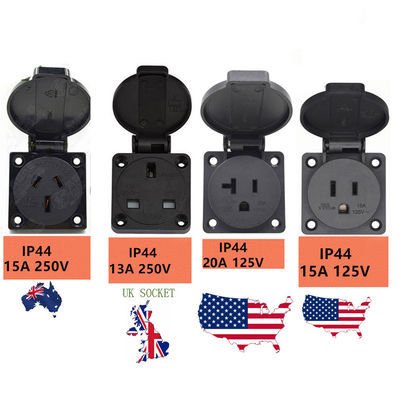 Outdoor Garden Stainless Steel In-ground Lawn Electrical Power Sockets Outlet 10A AC250V