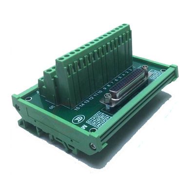Three Row DB44 D Sub Female socket terminal blocks breakout board adapter with 1 meter cable