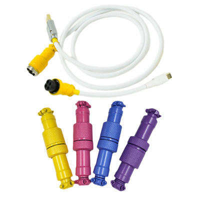 Coloured GX12 GX16 Aviation Connector Male Female Socket Plug For Mechanical Keyboard Cable