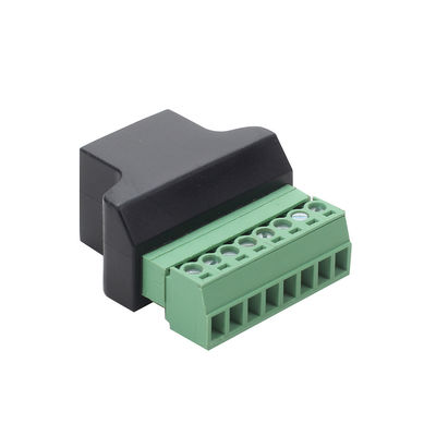 RJ45 Female Jack 8P8C to 8 Pin Screw Terminal Block Adapter for CCTV Vedio Solution