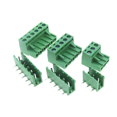 5.08mm Pitch PCB Plug-in Screw Terminal Blocks Plug + Right Angle Pin Header