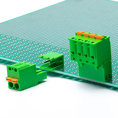 5.08mm Pitch Plug-in Screwless Terminal Blocks Plug Horizontal Wiring Entry