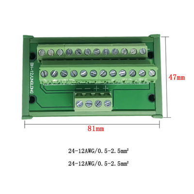 1 in 12 out Power Wiring Distribution Splitter Source Divider Terminal Blocks Breakout Board