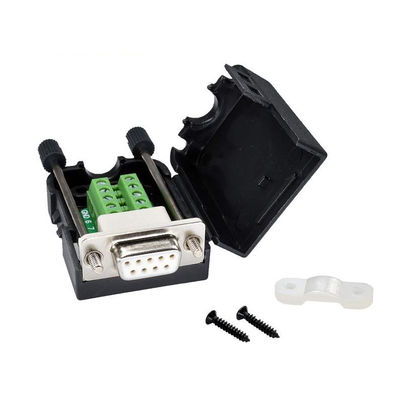 DB9 D Sub 9 Pin RS232 Serial Port Connectors to Terminal Blocks Adapter with housing