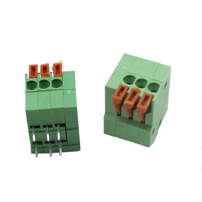 2.54mm Pitch PCB Screwless Spring Clamp Terminal Blocks Vertical Wiring