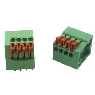 2.54mm Pitch PCB Screwless Spring Clamp Terminal Blocks Vertical Wiring