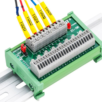 8 Channel Sensor Singal Wiring Distribution Breakout Board Terminal Blocks DIN Rail Mount