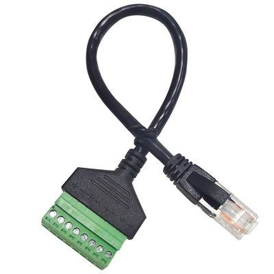 Female or Male RJ45 8P8C Connector to 8 Pin Screw Terminals Converter Adapter Cable 30cm Long