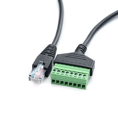 Female or Male RJ45 8P8C Connector to 8 Pin Screw Terminals Converter Adapter Cable 30cm Long