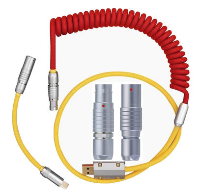 Heavy Duty Connector Coupled Mechanical Keyboard Cable Docking Circular Plug Socket