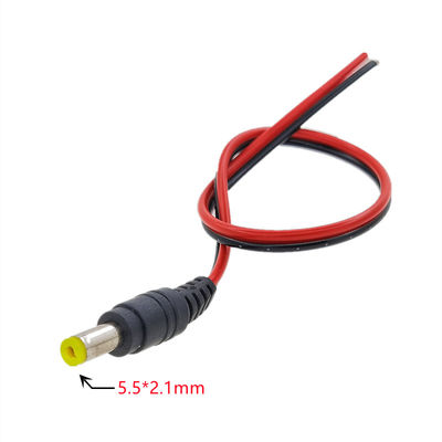 5.5mm x 2.1mm 10 inch (30cm) DC Power Pigtail Extension Cable Male