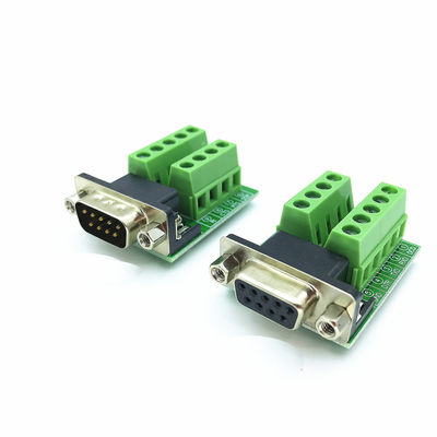 DB9 D Sub 9 Pin Female Male RS232 Serial Adapter to Screw Terminal Blocks Breakout Board Without Cover