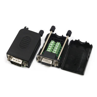 DB9 D Sub 9 Pin RS232 Serial Port Connectors to Terminal Blocks Adapter with housing