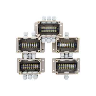 IP65 Waterproof Cable Distribution Junction Box 100*68*50mm With Terminal Blocks Wall Mounting