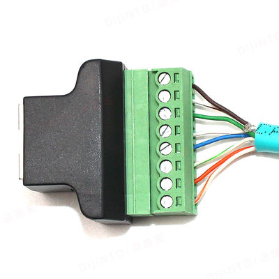 RJ45 Female Jack 8P8C to 8 Pin Screw Terminal Block Adapter for CCTV Vedio Solution