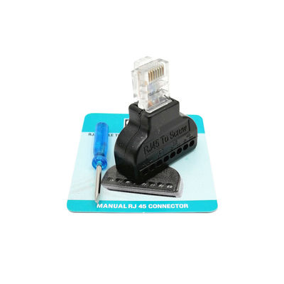 RJ45 Male 8P8C to 8 Pin Screw Terminal Block Adapter for CCTV Video Solution
