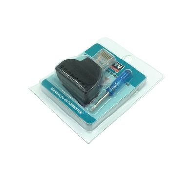 RJ45 Male 8P8C to 8 Pin Screw Terminal Block Adapter for CCTV Video Solution