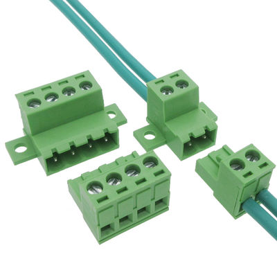 5.08 mm pitch Fixed Flange Screw Terminal Blocks Panel Mounting