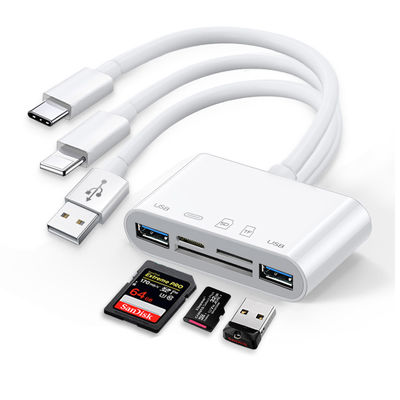 USB 3.1 TYPE-C to USB 2.0 Hub SD TF OTG Card Reader for Smart Phone Tablet PC