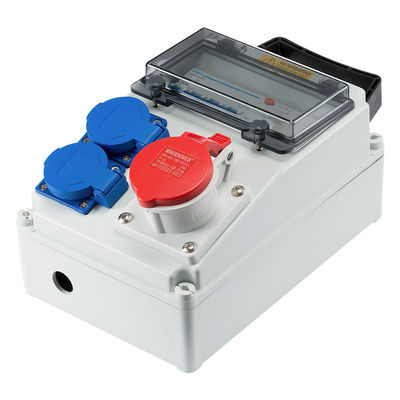 IP65 Waterproof Outdoor Electrical Socket Plastic Electric Box AC 380V - 400V