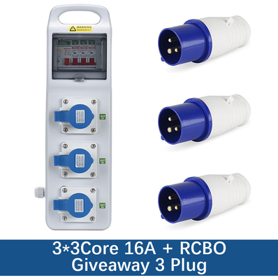 IP67 Waterproof Outdoor Electrical Socket Plastic Electric Box AC 220v -250v 16A
