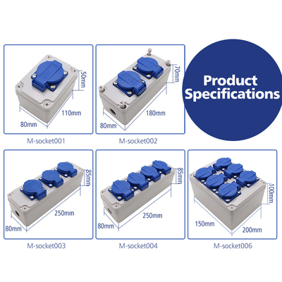 Outdoor Power Outlet Socket Plastic Switch Distribution Box Waterproof Customization