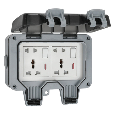 Wall Mounted Power Outlet Socket Outdoor Charging Poles Plastic Switch Box IP66 Wheatherproof