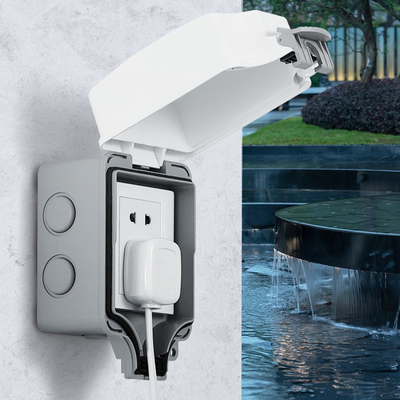 Wall Mounted Power Outlet Socket Outdoor Charging Poles Plastic Switch Box IP66 Wheatherproof