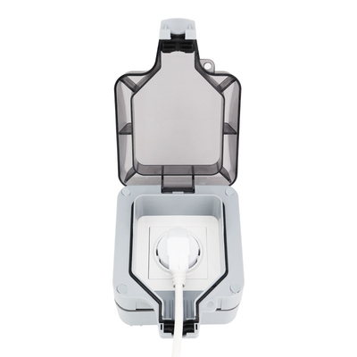 Wall Mounted Power Outlet Socket Outdoor Charging Poles Plastic Switch Box IP66 Wheatherproof