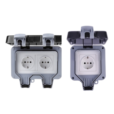 Wall Mounted Power Outlet Socket Outdoor Charging Poles Plastic Switch Box IP66 Wheatherproof