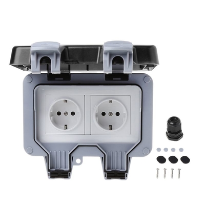 Wall Mounted Power Outlet Socket Outdoor Charging Poles Plastic Switch Box IP66 Wheatherproof