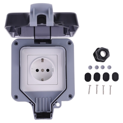 Wall Mounted Power Outlet Socket Outdoor Charging Poles Plastic Switch Box IP66 Wheatherproof