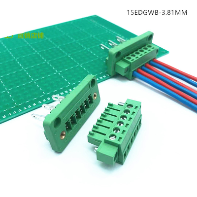 3.81 mm pitch Feed Through Flange Pluggable Terminal Blocks