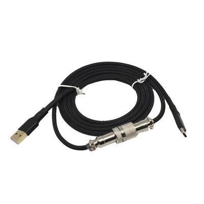 Mechanical Keyboard Cable 5-pin GX12 Aviation Connector Coupled Nylon Braided